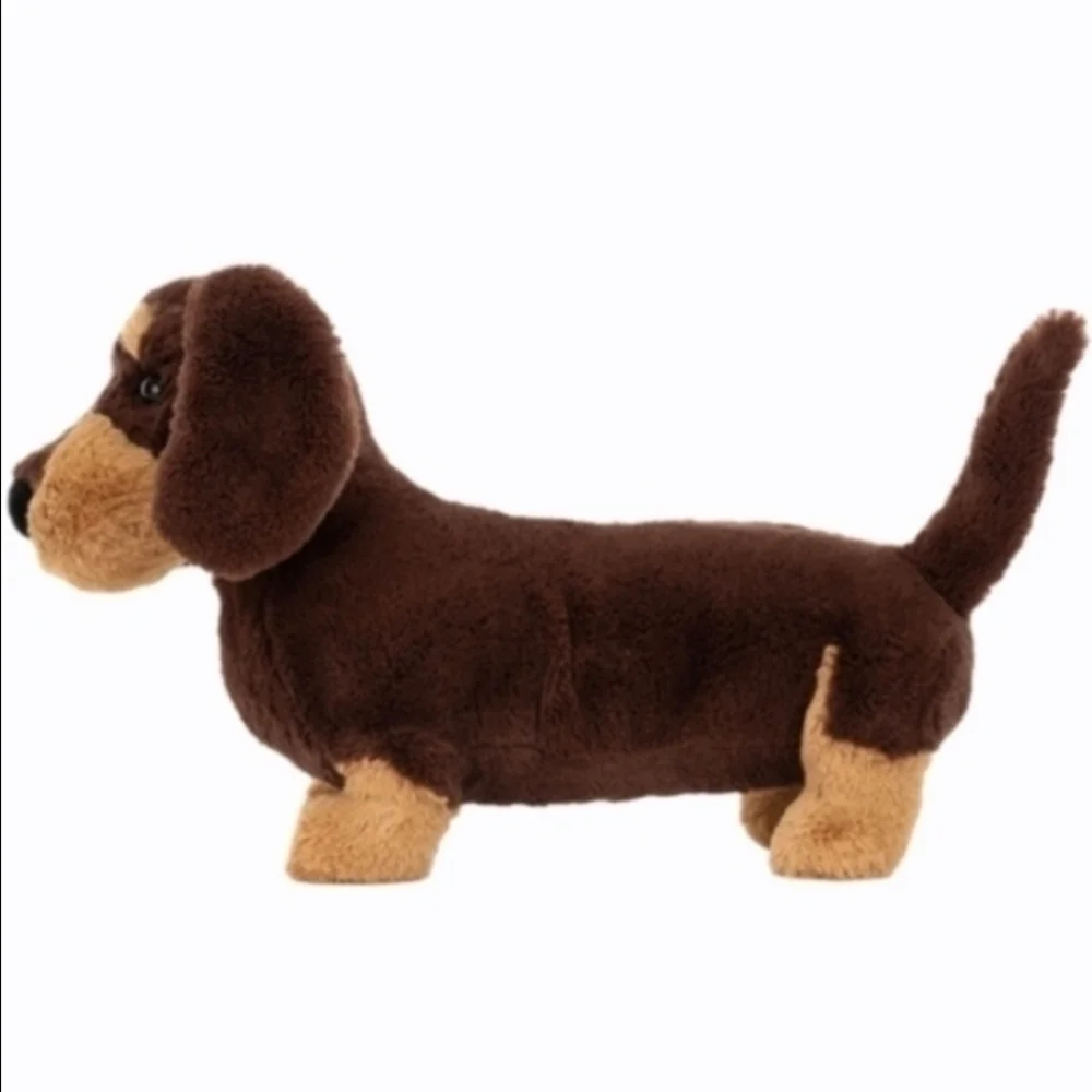 Jellycat Otto Sausage Dog Soft & Plush 7.5x3.5x11.2" BNWT Authentic - Picture 3 of 6